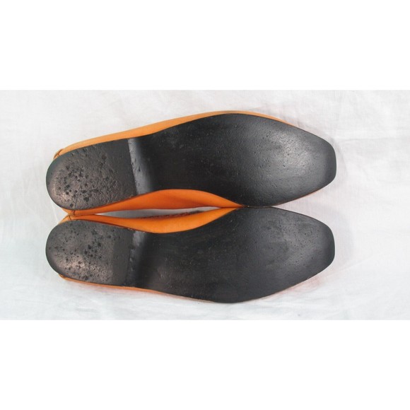 Gloria Vanderbilt Woven Leather Moccasin Loafers Flats Orange Women's Size 10 M - Picture 7 of 9